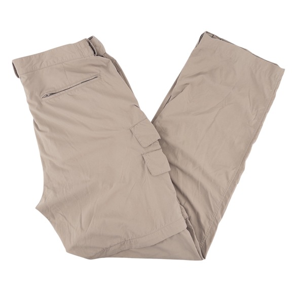Orvis Men's 36x33 Convertible Cargo Hiking Pants Khaki Nylon Zip-Off Zip Ankles - Picture 1 of 12